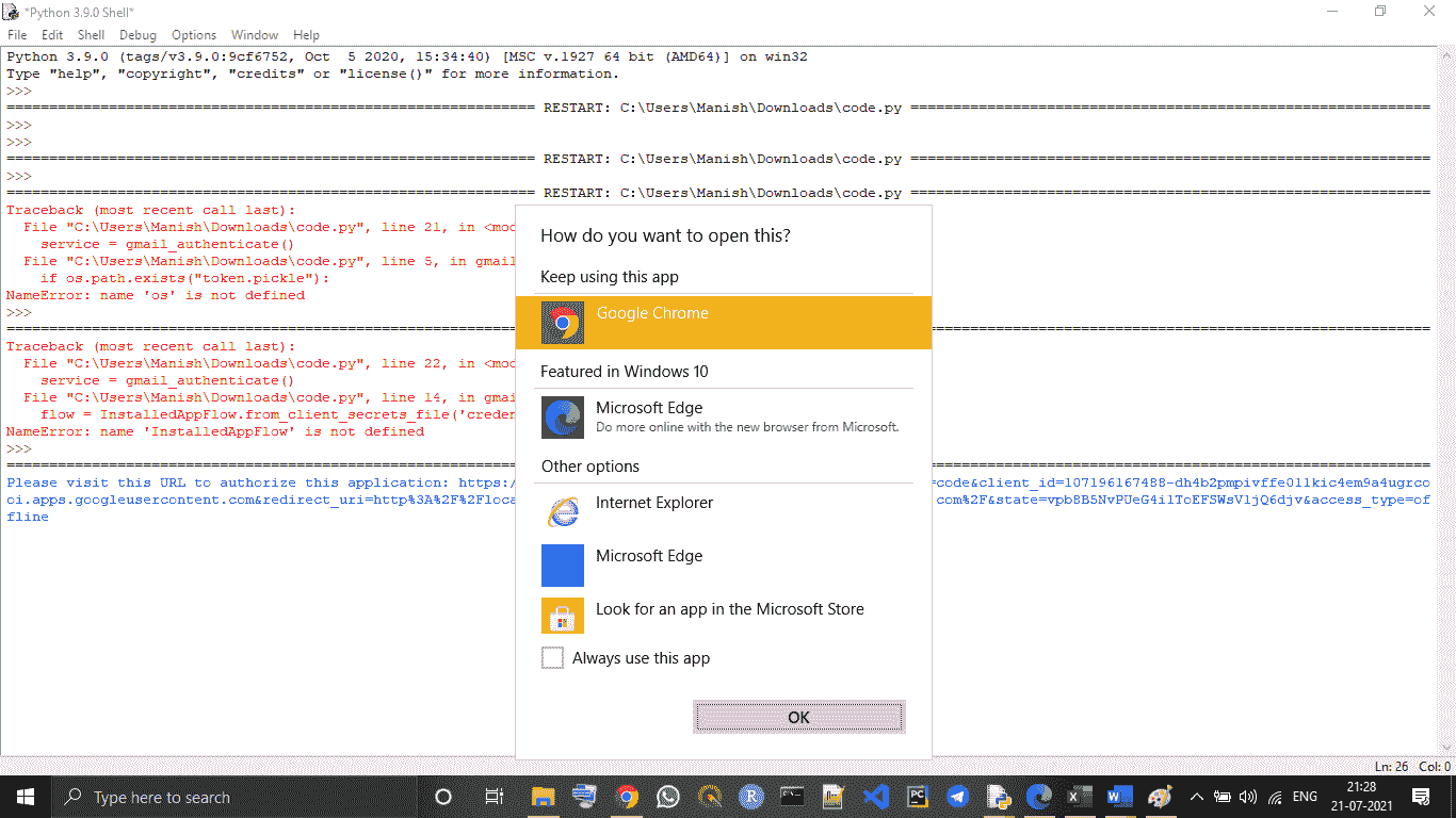 Gmail API in Python